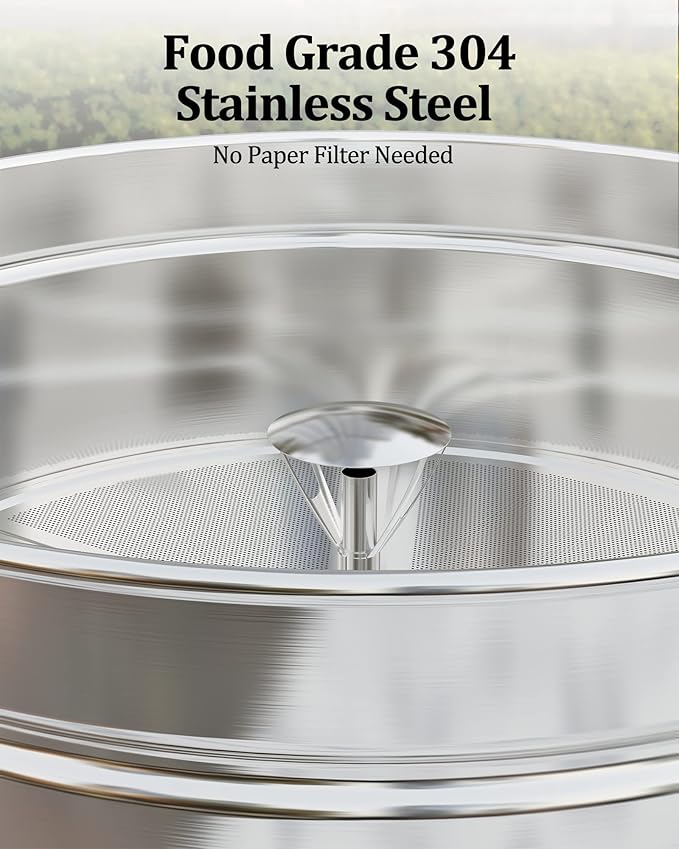 Garvee 120 Cup Commercial Coffee Maker, Food Grade Stainless Steel Large Capacity Coffee Urn Perfect for Church, Meeting rooms, Lounges, and Other Large Gatherings-18 L