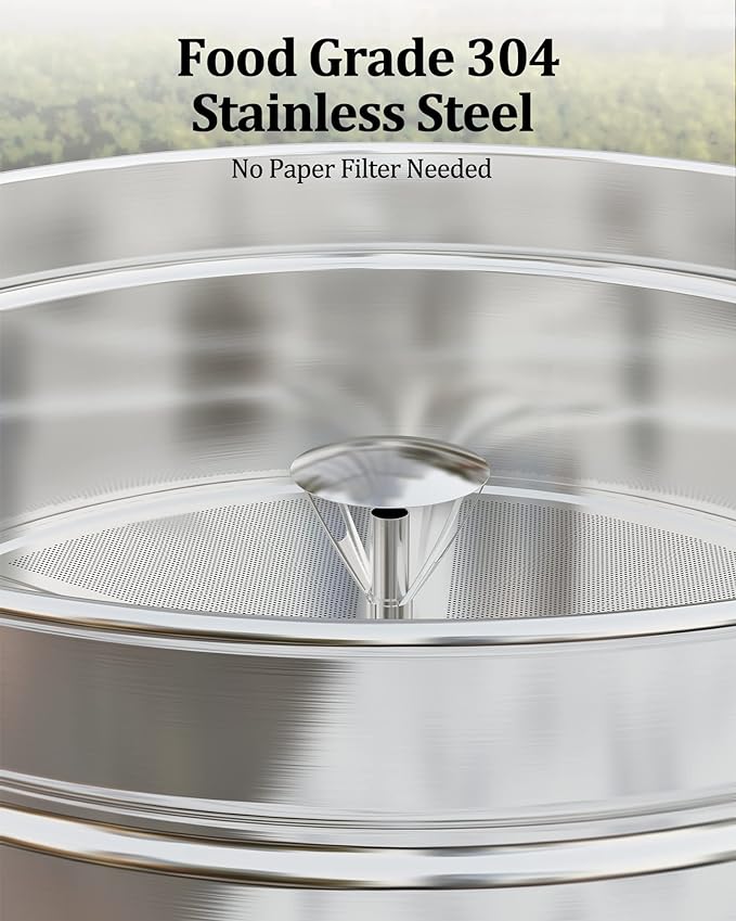 Garvee 100 Cup Fast Brew Commercial Coffee Urn, Food Grade Stainless Steel Large Capacity Coffee Maker Perfect for Church, Meeting rooms, Lounges, and Other Large Gatherings-14 L