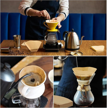 Teling 1200 Count Coffee Filter #2,cone Filters Bulk Disposable Natural Paper 2-4 Cup,natural Paper Unbleached Coffee Accessories for Pour over and Drip Maker