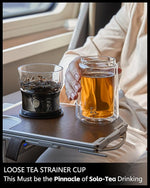 Load image into Gallery viewer, ZENS Cool Glass Teapot with Infuser, Smart One Touch Tea Maker for Loose Tea Diffusers with Insulated Mug and Portable Tea Kits, Enchanted Teapot Alternatives for Tea Lover Gifts