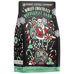 Load image into Gallery viewer, Bones Coffee Company White Chocolate Peppermint Bark Flavored Coffee, Medium Roast Low Acid Arabica Beans Compatible with Auto drip and French Press Coffee Maker, 12 Oz Whole Bean