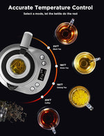 Load image into Gallery viewer, GoveeLife Smart Electric Kettle with Tea Infuser for Loose Leaf, 1.7 L Electric Tea Kettle with Brewing Program, Variable Temperature Control, 2 H Keep Warm &amp; Auto Shut off, BPA Free, Sliver