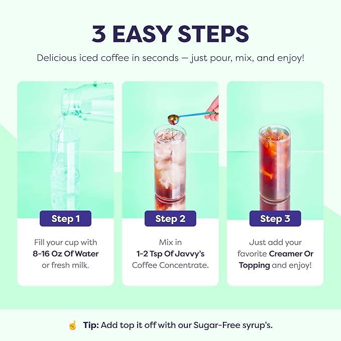 Coffee Concentrate - Limited Release Flavors - Cold Brew Coffee, Perfect for Hot or Iced Instant Coffees, Hot Drinks, Cold Brew Concentrate, 35 Servings - Mint Chocolate Chip