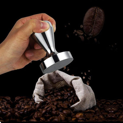 58MM Coffee Tamper, Espresso Press with Silicone Tamper Mat, Stainless Steel Coffee Press for Coffees Grounds Barista Espresso Machines Accessory