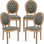 Load image into Gallery viewer, Vintage French Country Dining Chairs Set of 4, PU Leather Dining Chairs with Solid Wood Legs, 4 Dining Chair Set, Sillas para Comedor, Kitchen &amp; Dining Room Chair (Olive Green, PU, 4Pcs)