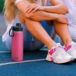 Load image into Gallery viewer, koodee 26 oz Insulated Water Bottle Stainless Steel Double Wall Vacuum Metal Sports Water Bottle with Leakproof Spout Lid, Wide Mouth Water Bottle (Cosmic Orange)