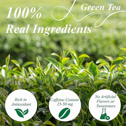 WT WEETEE Green Tea Bags, 100 Count Pure Green Tea, Super Antioxidant | Resealable Kraft Bag | Brew Hot or Iced