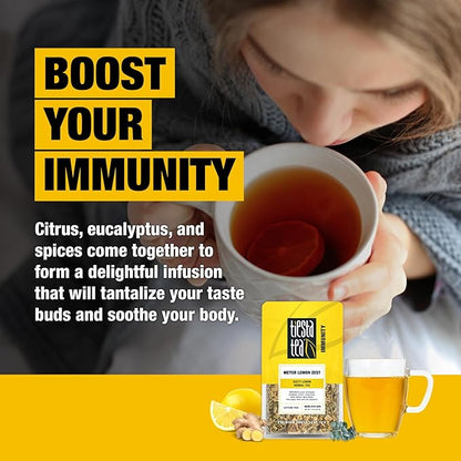Tiesta Tea - Meyer Lemon Zest, Loose Leaf, Zesty Lemon Herbal Tea, Premium Caffeine-Free Blend, Makes Hot or Iced & Up to 25 Cups, 2oz Resealable Pouch