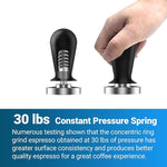 Load image into Gallery viewer, 58mm Espresso Tamper Barista Calibrated Coffee Tampers with 30lbs Spring Loaded Stainless Steel Base Anodized Aluminum Handle