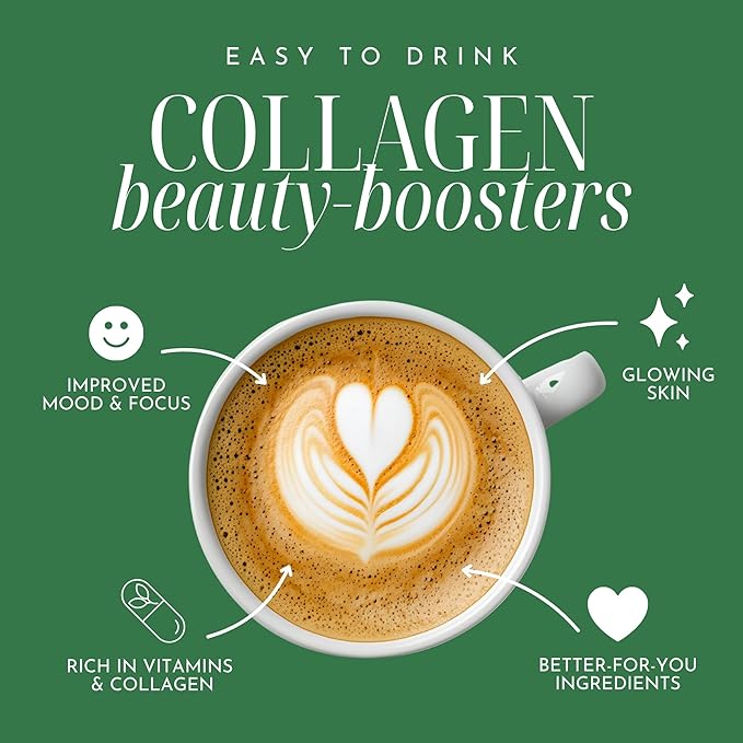 Clöud Café Collagen Infused Cold Brew Instant Coffee Packets - Multivitamin Powder, L-Theanine Amino Acids, & Marine Collagen Single Serve Instant Coffee Powder (10 Sachets)