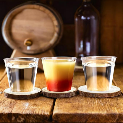 Shot Glasses, 500 Counts 1OZ. Disposable Plastic, Clear, Crack Proof, 1.0 Ounces, Modern Design for Parties