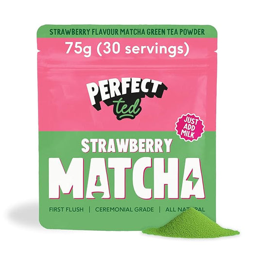 Perfect Ted Matcha | Summer Berry 75g | Ceremonial Grade Matcha Latte Powder | Japanese Matcha Tea Powder | Matcha Fuel (30 Servings)