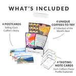 Load image into Gallery viewer, Atlas Coffee Club World of Coffee Set, Gourmet Coffee Gift Sampler, 4-Pack Variety Box of the World’s Best Single Origin Coffees, Whole Bean