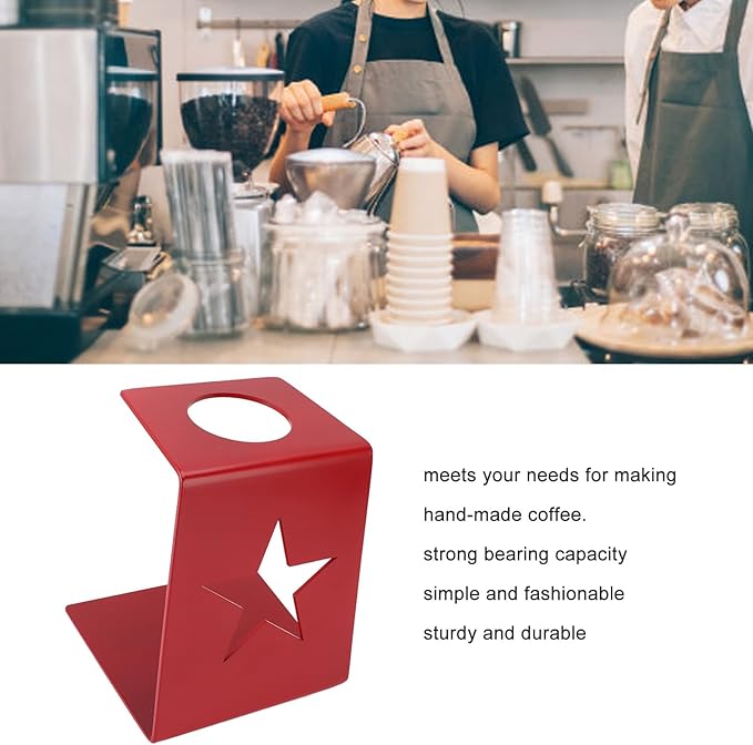 Reusable Pour Over Coffee Maker Dripper Stand for Home or Office (Red)