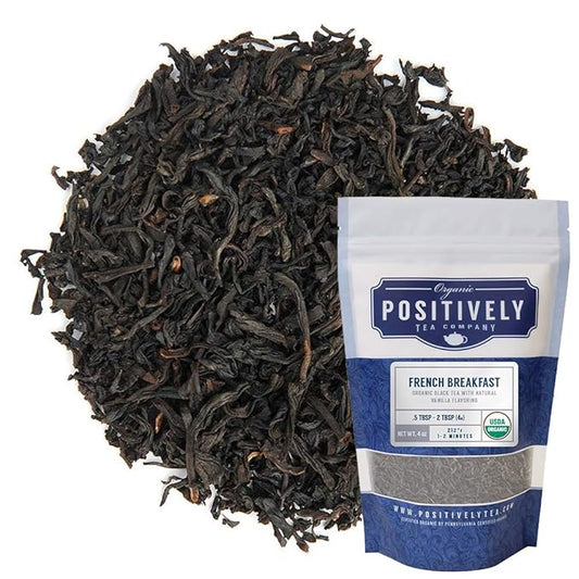 Organic Positively Tea Company, French Breakfast Black Tea, Loose Leaf, 4 Ounce