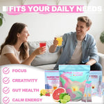 Load image into Gallery viewer, Super Yerba Mate Instant Powder Variety Pack - Citrus, Lemon &amp; Grapefruit Flavors | 30 Servings Each | Energy Boost, Mental Clarity, Gut Health &amp; Satiety | Prebiotics, Probiotics, Hot &amp; Cold Brew, Portable (3pcs/set)