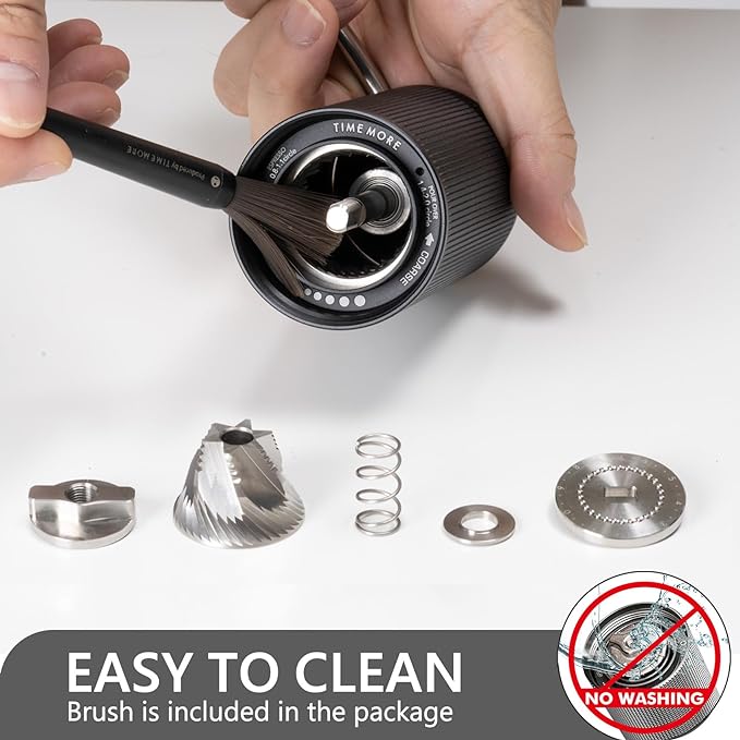 TIMEMORE Chestnut C3 ESP Manual Coffee Grinder, Stainless Steel S2C Portable Conical Burr Hand Coffee Grinder, Adjustable Grind Setting for Espresso to French Press - Black