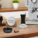 Load image into Gallery viewer, 51mm Espresso Coffee Tamper for Espresso Machine: Calibrated Spring Loaded &amp; Stainless Steel Ripple Base - Carbon Fiber Handle with Constant 30lb Fits All 51mm Portafilters | Bundle Including WDT Tool