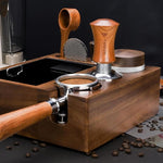 Load image into Gallery viewer, V5 Espresso Tamper, 53.3MM 2 Spring-Loaded Calibrated Tamper with Stainless Steel Ripple Base, Walnut Wooden-Handle Tamper Compatible with Breville 54mm Portafilter