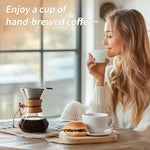 Load image into Gallery viewer, Pour Over Coffee Maker 14 OZ, 4 Cup Borosilicate Glass Drip Coffee Maker with Reusable Stainless Steel Filter and Cork Grip for Home Café 400 ML (Diamond Shape)