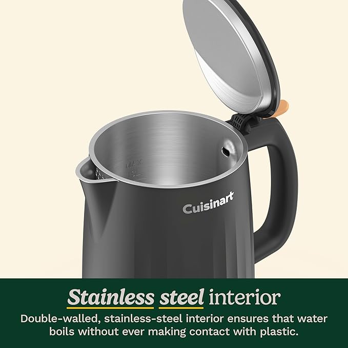 Cuisinart Soho 1 Liter Double Wall Electric Kettle, Black