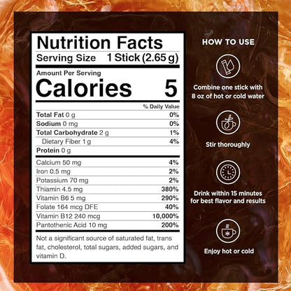 VitaCup Slim Instant Tea Packets for Diet Support, Oolong Tea w/B Vitamins, Garcinia, Inulin & Acai, On-The-go Instant Sticks, 48 Ct