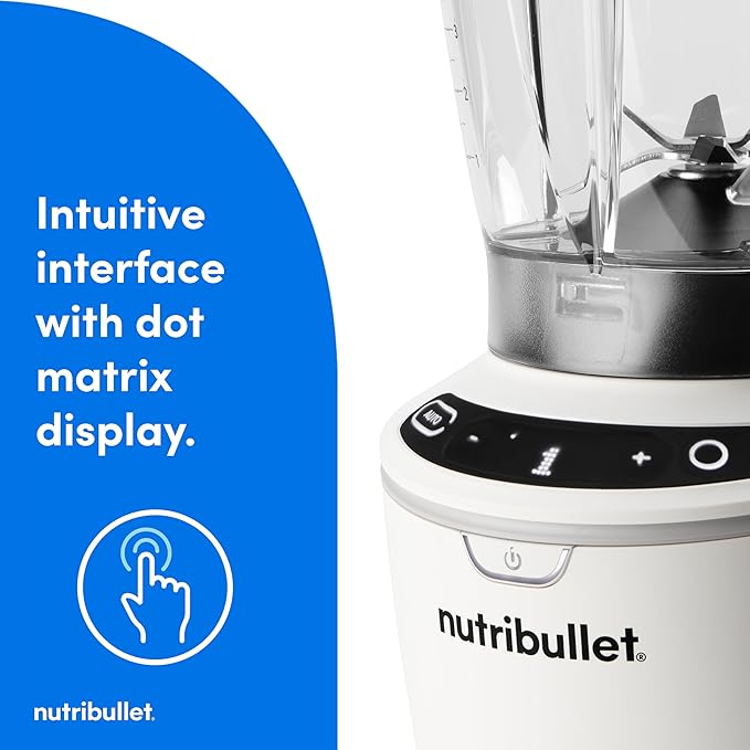 nutribullet SmartSense 5-speed, full-size blender, 1400 Watt- Matte White