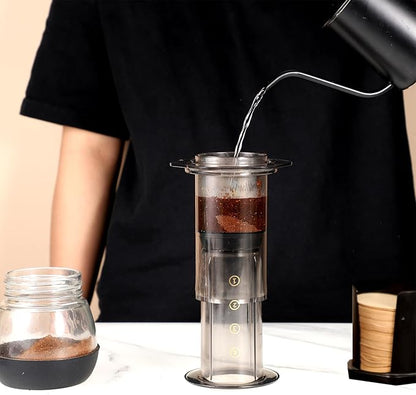 400Pcs Replacement Coffee Filter Paper, 2.5in Unbleached Natural Round Coffee Filter Coffee Accessories Compatible with Aeropress Coffee Makers