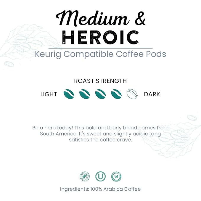 Tayst Coffee Pods, Medium & Heroic Medium Roast, K Cups Compatible with Keurig Coffee Maker, Sustainable Single Serve, Pack of 240