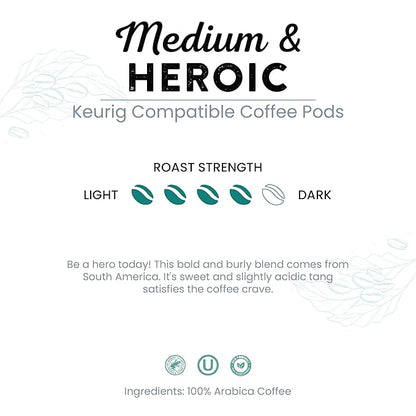 Tayst Coffee Pods, Medium & Heroic Medium Roast, K Cups Compatible with Keurig Coffee Maker, Sustainable Single Serve, Pack of 240