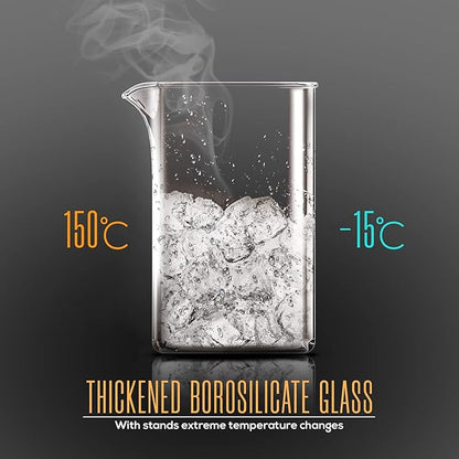 Utopia Kitchen French Press Espresso and Tea Maker with Triple Filters, Stainless Steel Plunger and Heat Resistant Borosilicate Glass (Grey, 34-oz (Pack of 1))