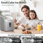 Load image into Gallery viewer, Countertop Ice Cube Maker Machine with External Water Tank,16Pcs/5Mins,34Lbs/Day,2 Ways to Add Water,Portable Compact Small Ice Maker with Self-Cleaning,Perfect for Home/Kitchen/Camping/RV