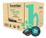 Load image into Gallery viewer, beaniac Organic Daily Dose Donut Shop, Light Roast, Single Serve Compostable K Cup Coffee Pods, Organic Arabica Coffee, Keurig Brewer Compatible, 72 Count