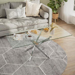 Load image into Gallery viewer, Tempered Glass Coffee Table with Chromed Legs, Rectangle Modern Living Room Table for Home Office Living Room (Sliver, 47.3”x23.6”x18”)