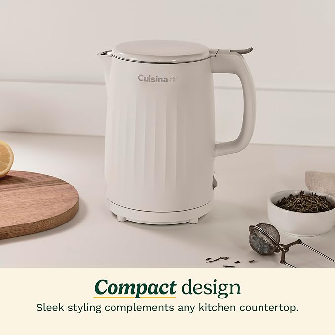 Cuisinart Soho 1 Liter Double Wall Electric Kettle, Truffle