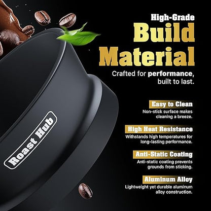 58mm Magnetic Dosing Funnel for Portafilter Espresso Machine ~ High Strength 12 Magnet Design ~ Fits Most Express Coffee Machines ~ Home Barista Espresso Portafilter Adapter ~ UK Brand