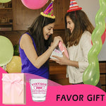 Load image into Gallery viewer, Funny 21st Birthday Shot Glass for Her – Pink 2 oz Glass with Gift Box – Unique Gift for Women,Female, Friends, or Sister - Cheers to 21 Years – 2004 Pink Printed