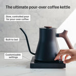 Load image into Gallery viewer, Fellow Stagg EKG Pro Electric Gooseneck Kettle - Pour-Over Coffee and Tea, Quick Heating, Precise Temperature Control, Scheduling, Built-in Brew Timer, Matte Black with Walnut Wood Handle, 0.9 Liter