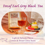 WT WEETEE Decaf Earl Grey Tea Bags, 100 Count CO2-Decaffeinated Black Tea Flavored with Bergamot Orange, Smooth & Refreshing, Drink All Day