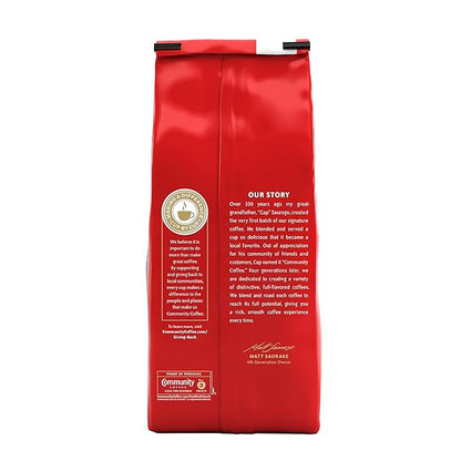 Community Coffee Signature Blend, 128 Ounces Ground Coffee, Dark Roast, 32 Ounce Bag (Pack of 4)
