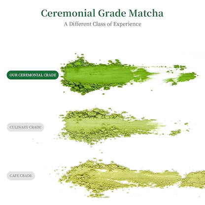 LeafCharm Ceremonial Grade Matcha Powder 100g,3.52oz Resealable Tin,Sugar Free Matcha Powder,Rich in Antioxidants & Energy Boosting, New Year Wellness Gift,Daily Ritual for Cafe, Latte, Collagen,& Smoothies