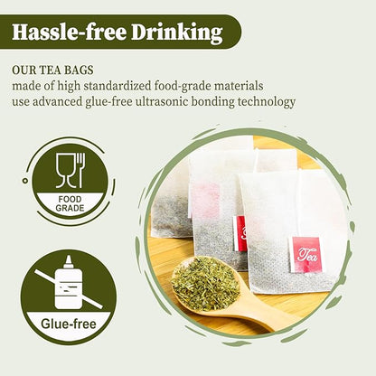 FullChea - Natural Eucalyptus Tea Bag 30 Teabags, 1.5g/bag - Premium Hojas de Eucalipto - Non-GMO - Caffeine-free - Boost Respiratory Health