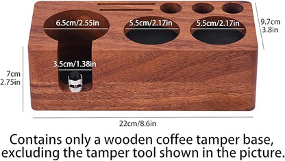 Espresso Tamping Station(51/54MM) Walnut Wood, Espresso Coffee Anti-pressure Pad Stand, Espresso Station,Coffee Tamper Station Organizer for Countertop