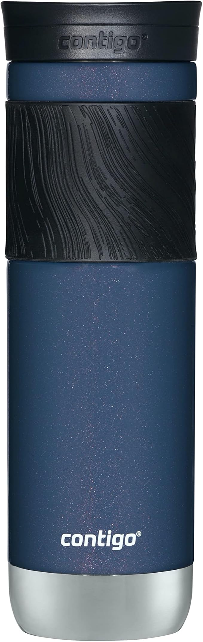Contigo Byron Insulated Stainless Steel Travel Mug with Leak-Proof Lid 24oz Reusable Coffee Cup or Water Bottle BPA-Free Long-lasting ThermoLock Insulation Midnight Berry