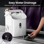 Load image into Gallery viewer, Kismile Nugget Ice Makers Countertop,35Lbs/24H,Portable Countertop Machine with Chewable Pellet Ice,Self-Cleaning,One-Click Operation for Home/Office(White)