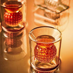 Load image into Gallery viewer, Golf Ball Shot Glasses Set of 4, Funny Handmade Birthday Gifts for Men and Women - 2oz Double Walled with 3D Shape Golf Ball Inside, Tequila, Whiskey, Cocktail Presents for Golfer