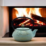 Load image into Gallery viewer, 30.4oz Small Cast Iron Tea Kettle,SECHUDO Tea Pot Coated with Enameled Interior for Loose Tea, Cute Cast Iron Teapot with Stainless Steel Infuser for Stovetop Safe (900ml)