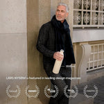 Load image into Gallery viewer, LARS NYSØM Stainless Steel Insulated Water Bottle 12oz 17oz 25oz 34oz 51oz | Insulated Thermo Flask for Hot and Cold Beverages | Leakproof Drinking Bottle (Carbon Black, 33.9oz)