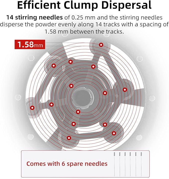 MHW-3BOMBER WDT Tool Espresso 51mm, Adjustable Depth Needle Espresso Stirrer Tool,Espresso Distribution Tool with Magnetic Base for Barista, l, 0.25mm x 14 Needles, YU Series Cyclone T5958-OS