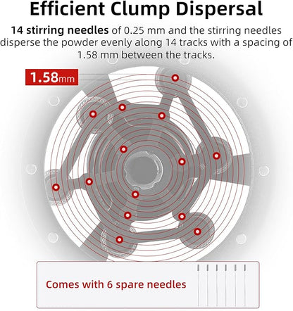 MHW-3BOMBER WDT Tool Espresso 51mm, Adjustable Depth Needle Espresso Stirrer Tool,Espresso Distribution Tool with Magnetic Base for Barista, l, 0.25mm x 14 Needles, YU Series Cyclone T5958-OS